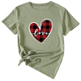 Fashion Plus Size Womens T-shirt Love Love Printed Short Sleeves