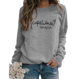 BERUFLICHES RUNDHALS-MODE-BUCHSTABEN-OVERSIZE-SWEATSHIRT LOSE FRAUEN MIT LANGEN ÄRMELN