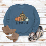 it's fall y'all pullover simple round neck top long sleeve printed loose sweater