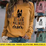 BELGIAN MALINOIS Mom Printed Loose Long Sleeve