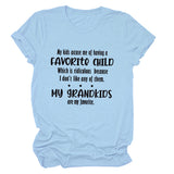 My Kids Accuse Me of Having Letters Round Neck Women's Short Sleeve Loose T-shirt