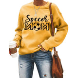 Schlichter Pullover mit Rundhalsausschnitt, langärmeligem „Soccer Mom“-Aufdruck, lockerer Pullover