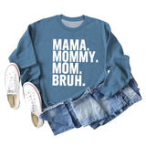 MAMA MOMMY MOMOM Mode Brief Neue Langarm Rundhals Pullover