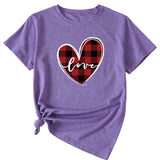 Fashion Plus Size Womens T-shirt Love Love Printed Short Sleeves