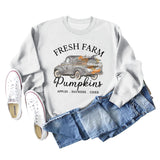 Women's Casual Letters Round Neck Loose Long Sleeve Sweater Spot