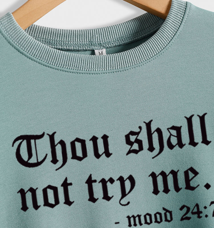 Sweat-shirt imprimé à col rond et lettres cousues, manches longues, tu ne dois pas, sweat-shirt imprimé pour femmes