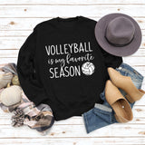 BRIEFE MODE FRAUEN VOLLEYBALL Ist Mein Rundhals Herbst Winter Unterlage Langarm Lose Pullover