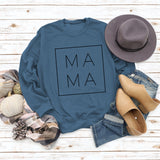 Mama Fashion Letter Printing Base Autumn and Winter Long Sleeve Plus Size Sweater Girl