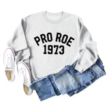 Cross Border PRO ROE 1973 Fashion Women's Large Long Sleeve Round Neck Sweater Women