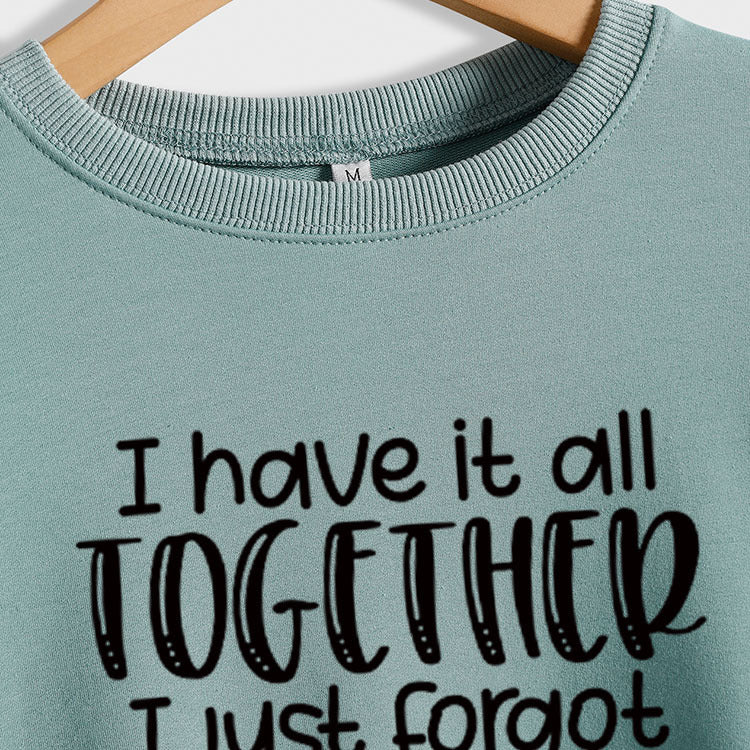 Pull pour femme à manches longues et col rond I Have It All Base.