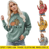 it's fall y'all pullover simple round neck top long sleeve printed loose sweater