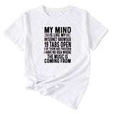 The Letters My Mind Is Like My Crewneck Shirt