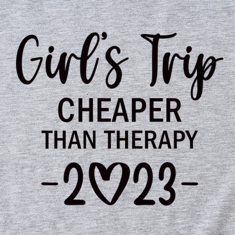 T-shirt à manches courtes pour femmes, avec lettres Trip Cheeper, à la mode, à col rond, pour filles