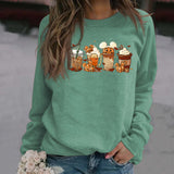 Fashion Printed Round Neck Bottomed Long Sleeved Women's Sweater In Autumn and Winter