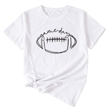 Game Day Fun Rugby Pattern Women's Casual Short-sleeved TopT-Shirt