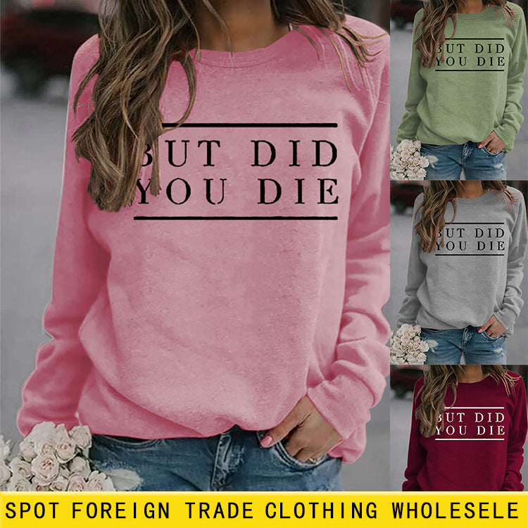 Pull But Did à col rond pour femme avec lettres imprimées