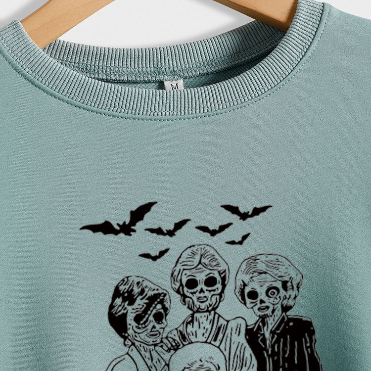 The Golden Ghosts Base lettrage décontracté à manches longues pull ample femmes