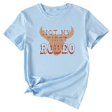 Not My First Rodeo Fun Print Women's Casual Short-sleeved Shirt