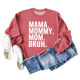 MAMA MOMMY MOMOM Mode Brief Neue Langarm Rundhals Pullover