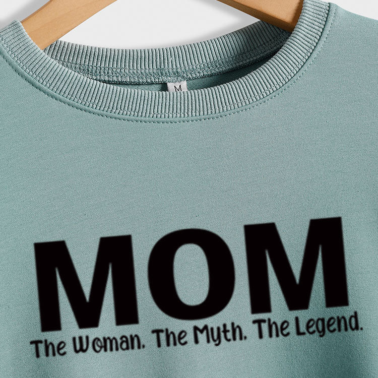 Maman la femme le mythe Spot lettre ample à manches longues grande taille pull