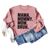 MAMA MOMMY MOMOM Mode Brief Neue Langarm Rundhals Pullover