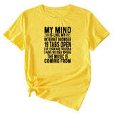 The Letters My Mind Is Like My Crewneck Shirt