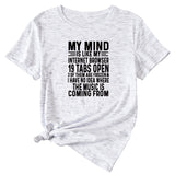 The Letters My Mind Is Like My Crewneck Shirt