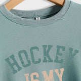 HOCKEY IS MY FAVORITE Brief Rundhals Plus Größe Langarm Pullover Mädchen