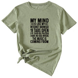 The Letters My Mind Is Like My Crewneck Shirt