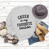 CHEER Is My FAVORITE Letters Large Size Loose Long-sleeved Round Neck Sweater Female