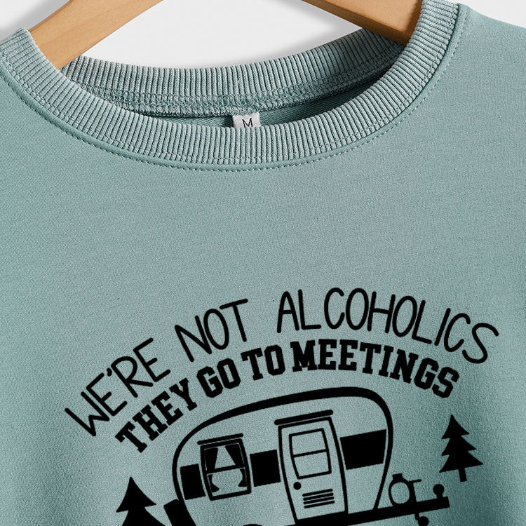 Women's Bottoming Long Sleeve Wholesale WE'RE NOT ALCOHOLICS Letter Sweater