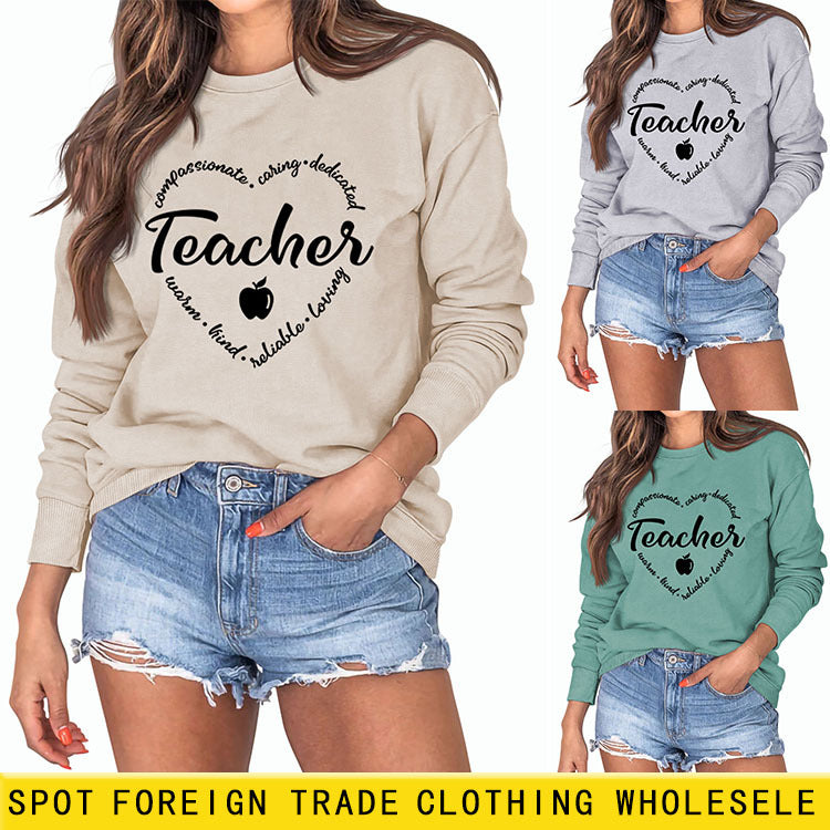 Pull ample à manches longues et col rond, mode attentionnée et compatissante