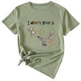 I Don't Give A Playful Graphic Print Woman Casual Crewneck Short Sleeve T-shirt