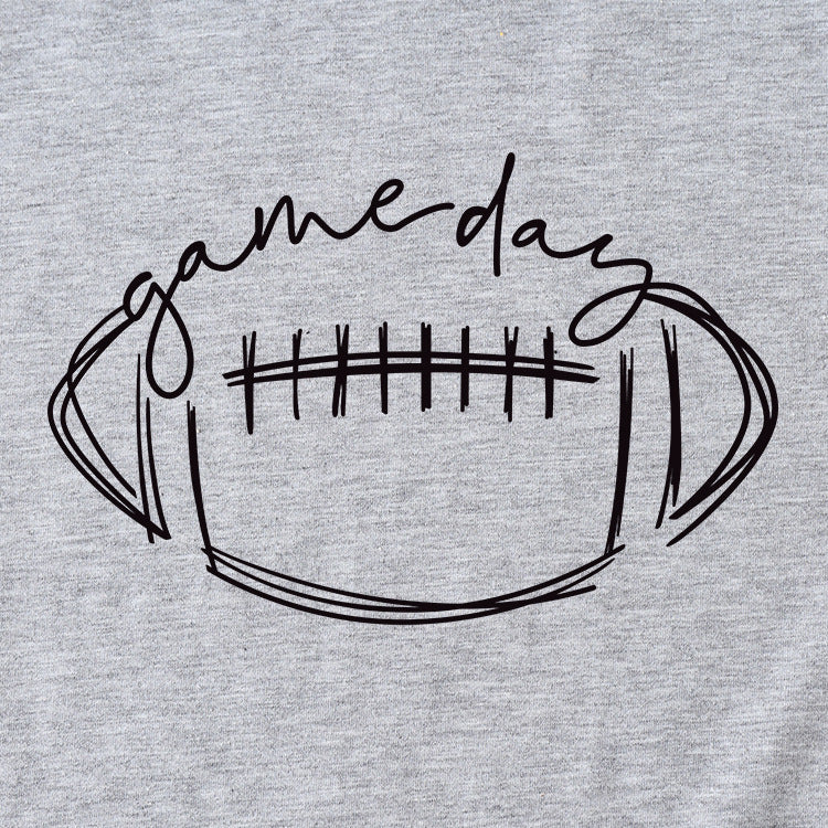 TopT-Shirt décontracté à manches courtes pour femmes, motif de Rugby amusant, journée de jeu