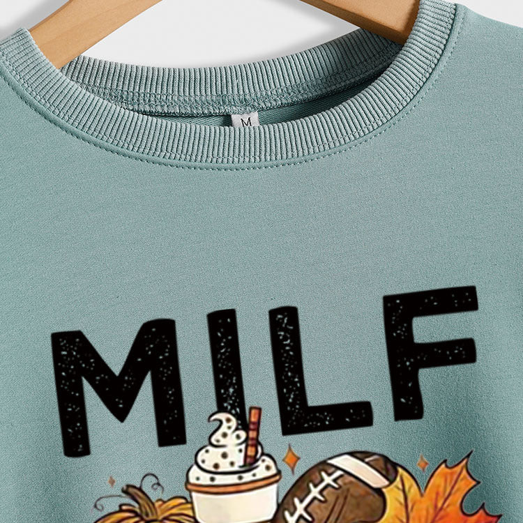 Milman I Love Fall Pumpkin Letter Pull décontracté à manches longues pour fille