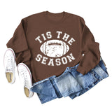 SPOT TIS THE SEASON RUGBY LETTRE IMPRIMÉ SWEAT-SHIRT MANCHES LONGUES FEMME