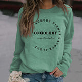 NOBODY FIGHTS GANGER Loose Round Neck Bottoming Autumn and Winter Casual Long Sleeved Sweater Women