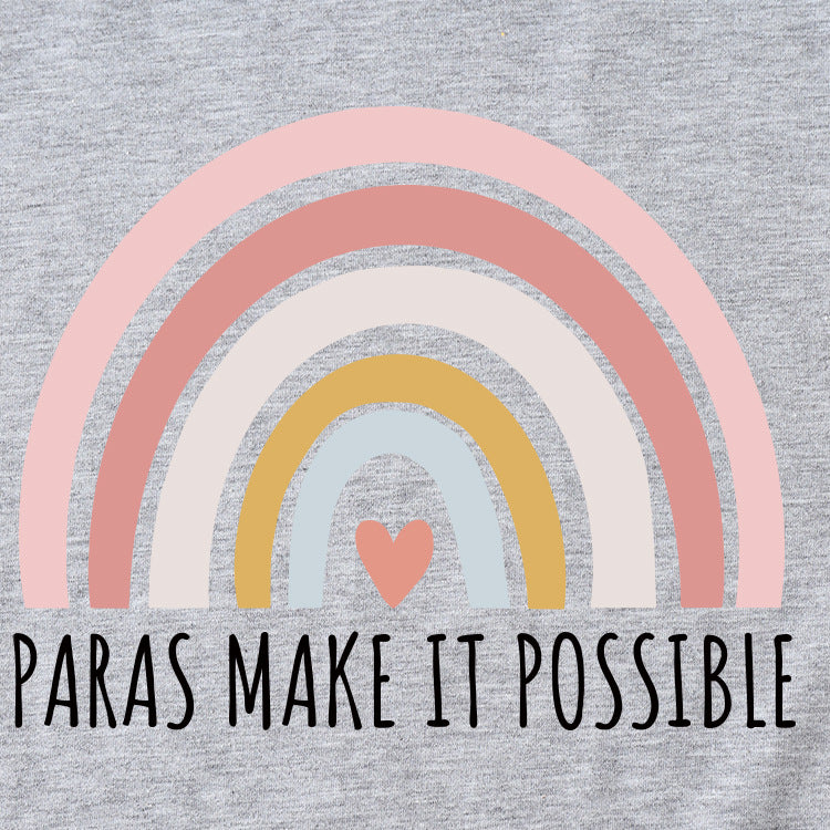 Paras Make It Popssible Summer Letter Fashion Short Sleeve Crewneck T-shirt