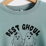 SWEAT-SHIRT À COL ROND IMPRIMÉ MONOGRAMME POUR FEMMES BEST GHOUL FRIENDS