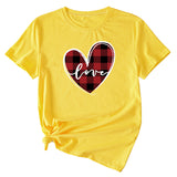 Fashion Plus Size Womens T-shirt Love Love Printed Short Sleeves