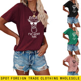 Sand Large Women's T-Shirt RELAX I'VE GOAT Short Sleeve