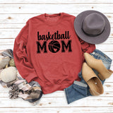 Basketball Mom Basketball Druck Persönlichkeit Mode Rundhals Pullover Bottoming Mantel Damenkleid