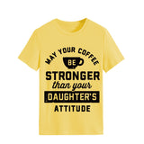 Women's May Your Coffee Be Casual Round Neck Short-sleeved T-shirt Bottom Shirt