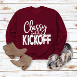 Classy Until Printed Loose Tops Long Sleeve Loose Sweatshirt