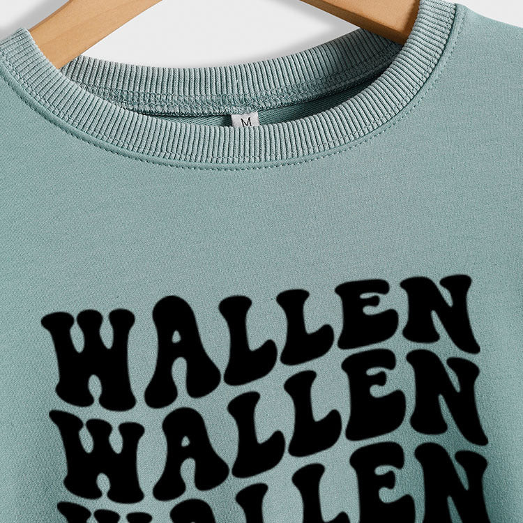 Wallen – pull ample à manches longues et col rond, mode automne et hiver