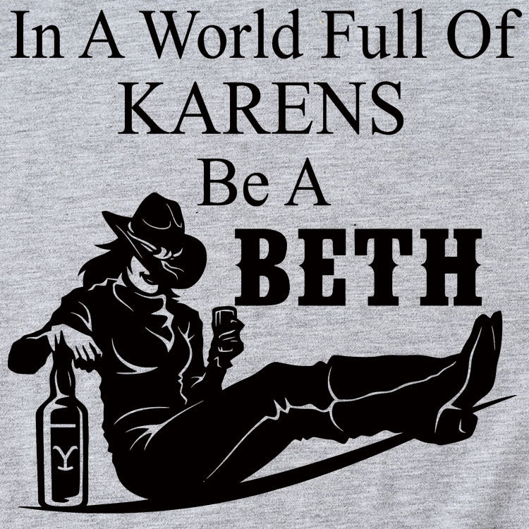 Dans un monde plein de Karens, imprimé denim à col rond, T-shirt à manches courtes et bas, vêtements amples pour femmes