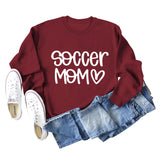 SOCCER MOM Love Letter Rundhals Mode Herbst und Winter Lose Langarm Pullover