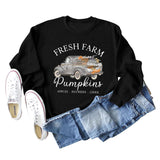 Women's Casual Letters Round Neck Loose Long Sleeve Sweater Spot