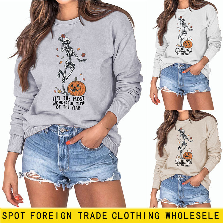 C'EST LA PLUS MERVEILLEUSE Lettre Pull ample à manches longues Fille