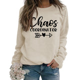 Chaos COORDINATOR Letters Round Neck Loose Autumn and Winter Long-sleeved Large Size Sweater